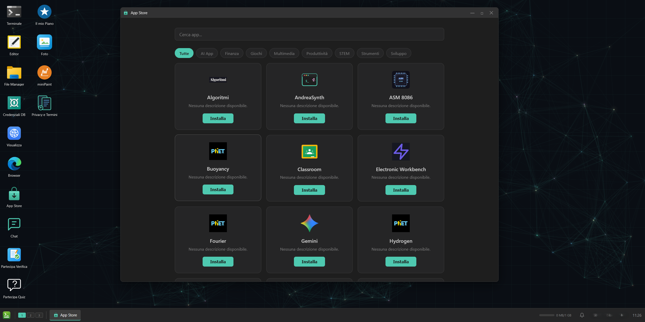 App Store di reCoding con simulazioni PhET, IDE e strumenti